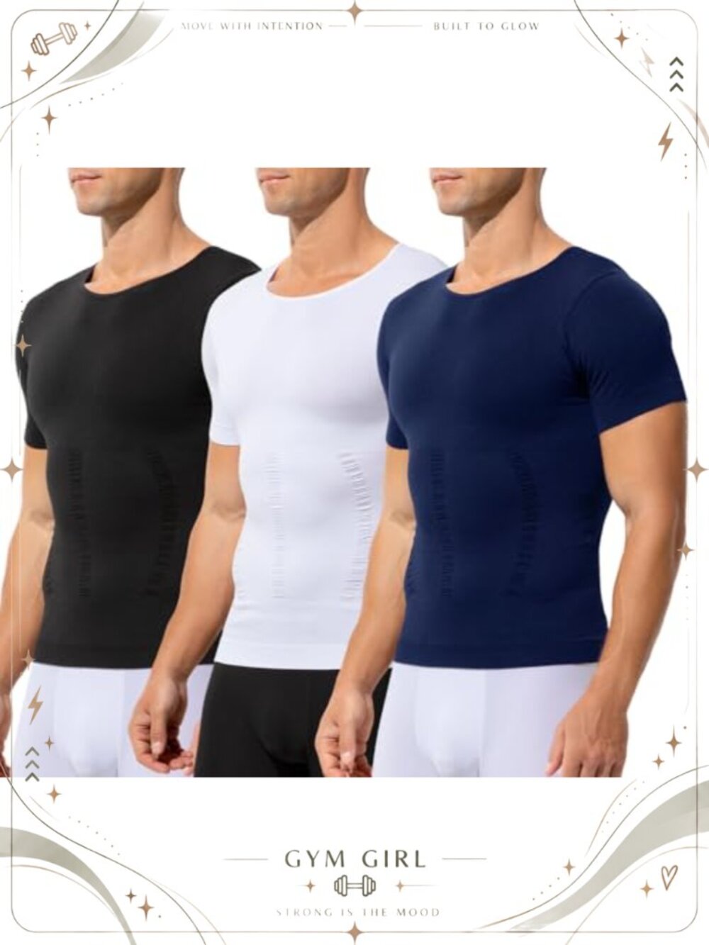 Men's Compression Short Sleeve Tummy Control Shaping Vest